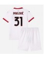 AC Milan Strahinja Pavlovic #31 Bortedraktsett Barn 2024-25 Korte ermer (+ bukser)